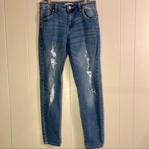 U2B URBAN BASICS distressed skinny jeans